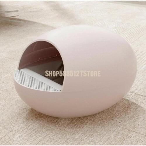 Cat Litter Pan Automatic Cat Toilet Deodorizer Cat Litter Pan Shovel Electric Intelligent Semi Closed Cat Litter Pan Cat Eggs