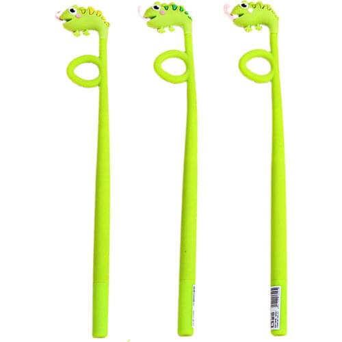 Creative Cute Chameleon Gel PenCartoon Student Writing Tools 0.5mm Black Refill Pen ChildrenS Stationery Gifts Office Supplies