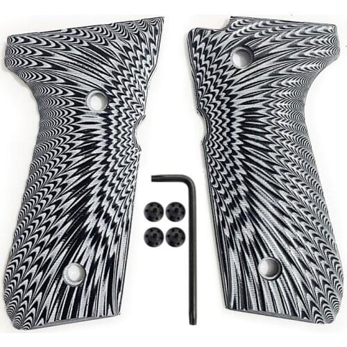 2pieces G10 Grips Sunburst Texture Shank With Screws For BRT 92fs Grips Full Size 92 fs m9 92a1 96a1 92 Hunting Accessory