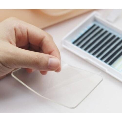 Silicone Transparent Eyelash Extension Stand Pallet Pad Reuseable Rectangle Round Eye Lash Brand New Quality Tray Holder Tools
