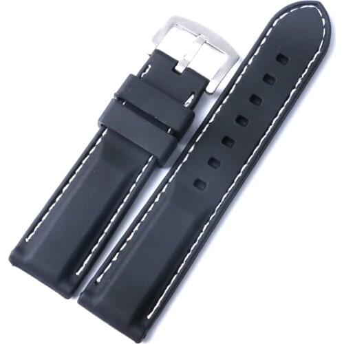 22mm 24mm Silicone Men Watchbands Wristwatch Strap Watch Band Watches Bracelet Accessories Watchbands