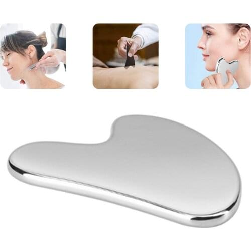 Body Facial Scraper Stainless Steel Massage Board Skin Lifting Muscle Relaxation Dark Circles Removing Gua Sha Board Beauty Tool