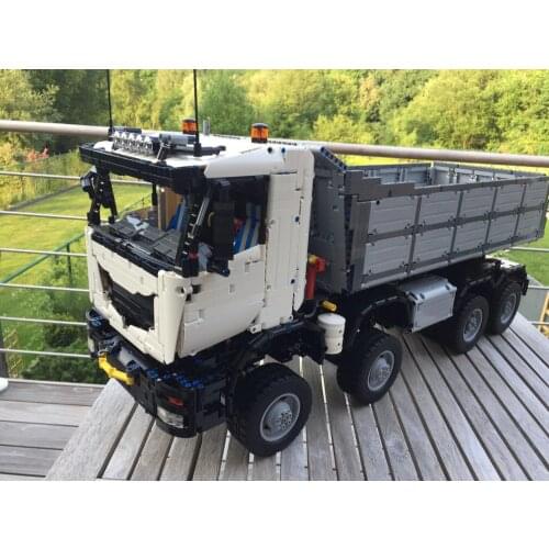 Building block technology mechanical gear MOC-5287 dump truck 8x8 giant truck remote control electric boy toy gift