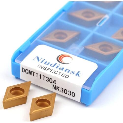 DCMT11T304 NK3030 DCMT11T308 CNC Lathe Rhombus Turning Tools Carbide Inserts High Quality Machining Blade Cut Impact resistance