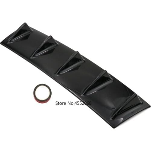 Universal Car Rear Bumper Lip Diffuser 5 Fin Shark Bumper Spoiler Lip Splitter
