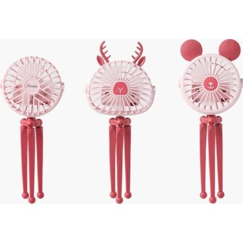 Y98B Stroller Fan Octopus Fan Portable Deformable Clip-on Desk Fan Flexible Tripod USB Charging Hanging Octopus Shape Stand