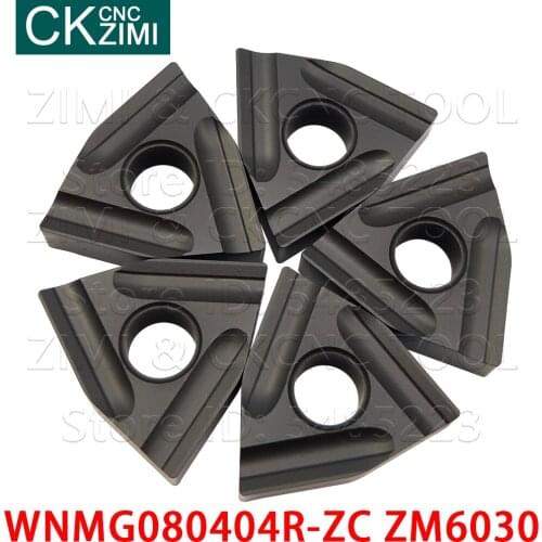 WNMG080404R-ZC ZM6030 WNMG 080404R Carbide Inserts slotting blade Turning Inserts CNC metal lathe tools WNMG 080404 R for Steel