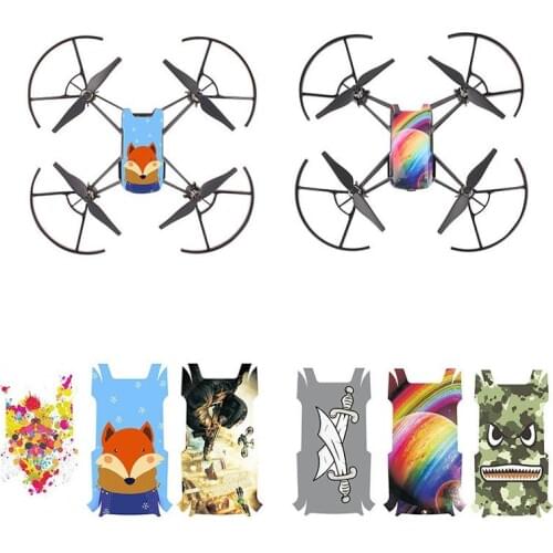 3pcs Colorful Waterproof PVC Stickers for DJI TELLO Drone Body Protective Film Accessories