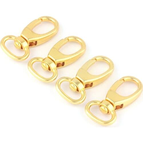 13mm Gold Swivel Clasp Claw,Dog Collar Lobster Clasp Purse Bag Strap Clip Handbag Webbing Leather Craft Key Ring Supplies DIY