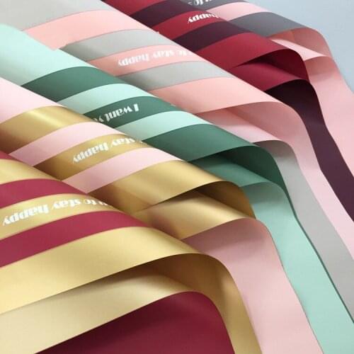 20pcs Mix Color Floral Gift Wrapping Paper Waterproof Rose Decor Florist Supplies Party Wedding Decoration