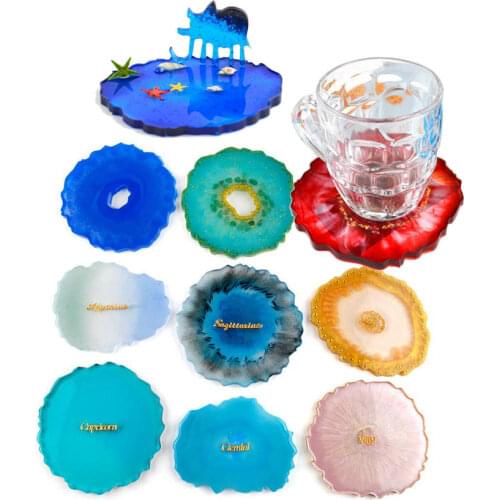 4pcs Irregular Coaster Silicone Molds Dried Flower Craft DIY Wave Shaped Cup Mat Mold Handmade Epoxy Resin Jewelry Accessories