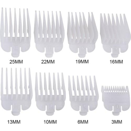 8Pcs Professional Hair Clipper Limit Comb Guide Attachment Barber Replacement 517C