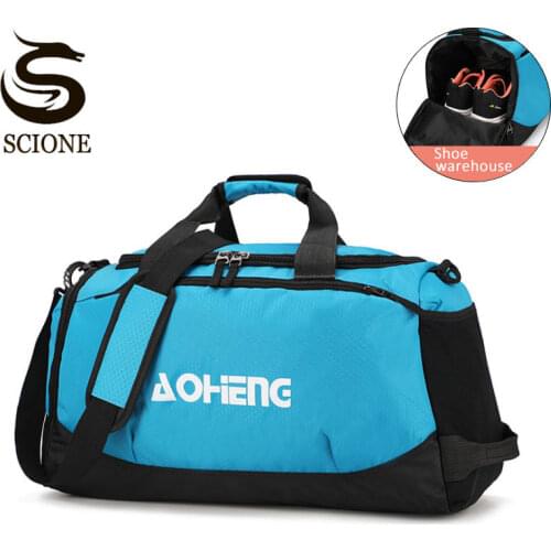 Scione Large Sports Crossbody Bags Women Travel Carry On Handbag Luggage Suitcase Men Fashion Casual Weekend Shoe Organizer