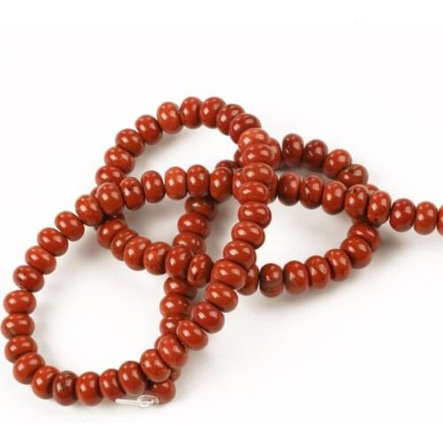 Bulk Wholesale 4-6mm Redstone Flat Round Bead Natural Stone Loose Beads for Jewelry Making Accessories Bracelet DIY