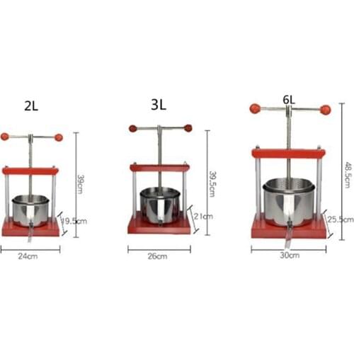 Household small stainless steel juice wine press manual grape press