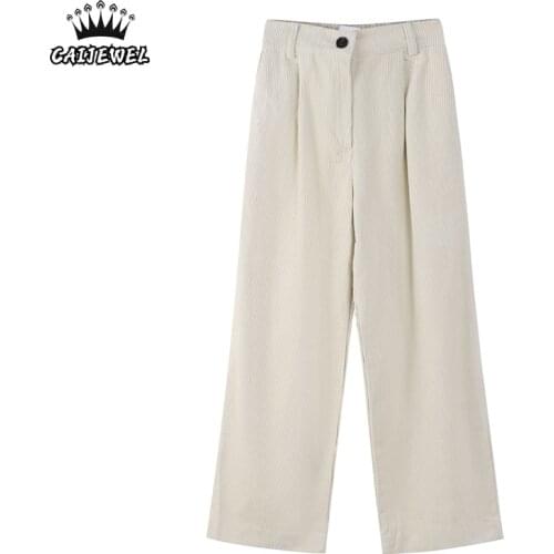 CAIJEWEL Women's Corduroy Trousers