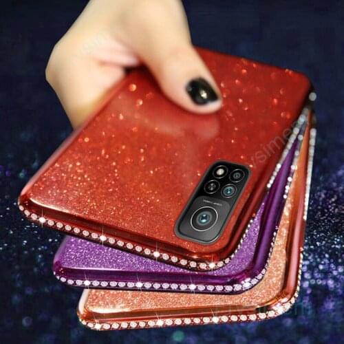 Glitter Star Diamond Case For XIAOMI MI 10 10T Lite 10T Pro Bling Girl Lady Clear Cover Mi Note 10 Lite
