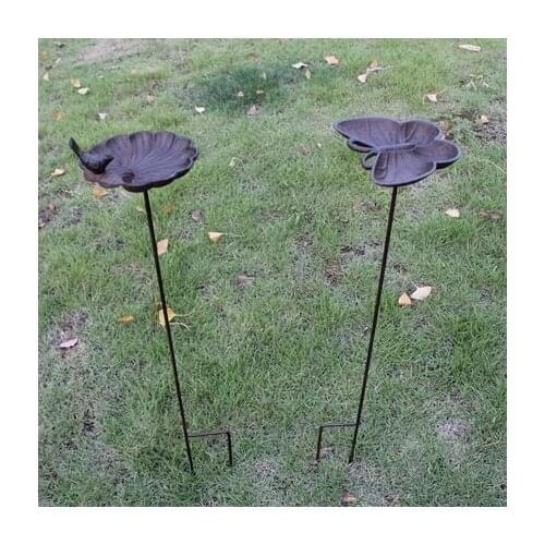 Retro pastoral villa courtyard cast iron wrought iron bird feeder bird food pot garden grass decoration ornaments flower arrange