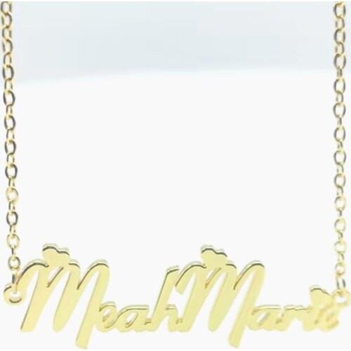 DUOYING Custom Name Necklace With Heart Personlized Customized Nameplate Pendant Necklace For Women Girl Stainless Steel Jewelry