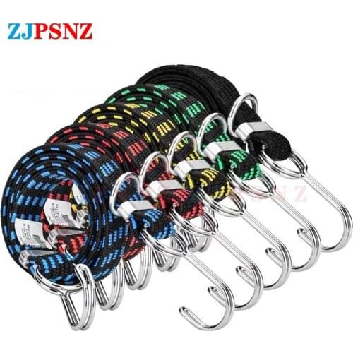 1M Elastic Rope Strap Retractable Helmet Luggage Strap With 2 Hooks For Motorcycle Bicycle Luggage Strap High Quality