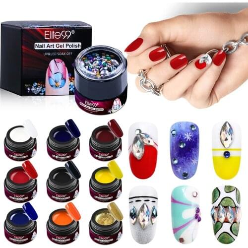 Elite99 5ml Liner Painting Gel Polish with Diamond Nail Art Decoration Manicure DIYSemi Permanent Vernis Enamel Nail Gel Lacquer
