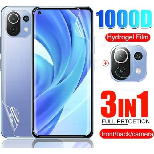 Mi11 Lite Hydrogel Film Front Back Screen Protector Not Glass for Xiaomi Xiomi Xaomi Mi 11Lite 11 Lite Light 6.55'' Camera Glass