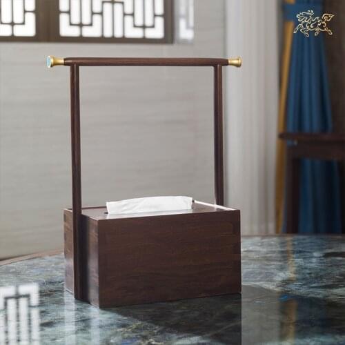 Creative Square Tissue Box Container Storage Wood Toilet Tissue Holder Retro Rolling Gift Servilletero Tissue Boxes BY50TB