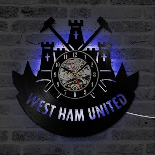 Creative Hollow CD Record Wall Clock West Hum United Fashion Gift Antique Style Vinyl Record Wall Clock Kids Room Art Decor