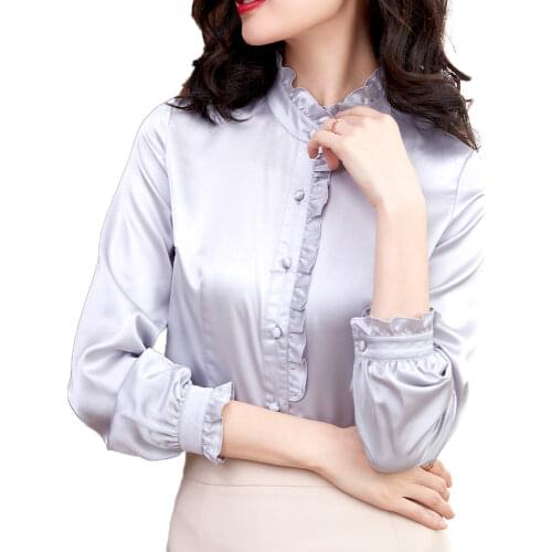 MONBEEPH Womens Satin Shirts