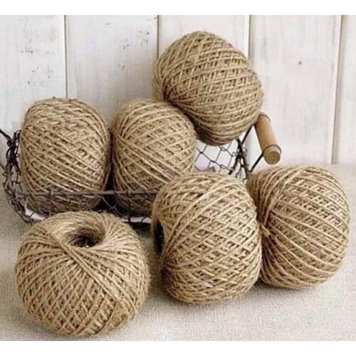 Natural Jute Twine, 3-ply, 100m