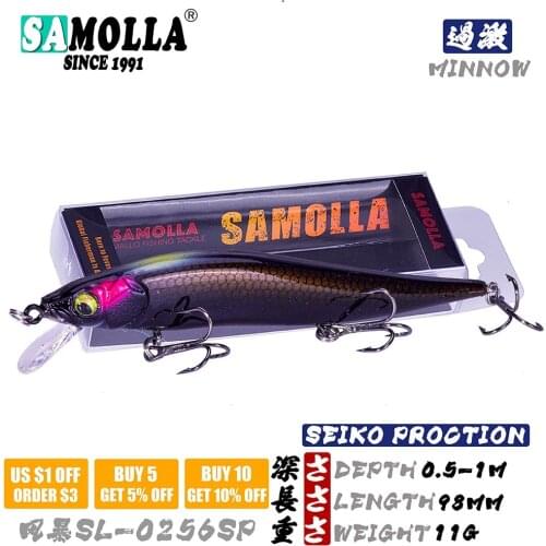 New Minnow Fishing Lure Wobblers Hard Baits 11g 98mm 0.5-1m Isca Artificial Equipment Peche En Mer Accessories Pesca Leurre Dur