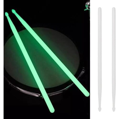 1Pair 5A Luminous Drum Stick Drum Set Fluorescent Drumsticks Jazz Drumsticks Stage Glow in Dark Drum Accessories