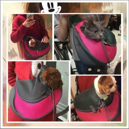 S/L Pet Puppy Carrier Outdoor Travel Dog Cat Shoulder Bag Mesh Oxford Single Comfort Sling Handbag Tote Bags Pet Product Sport