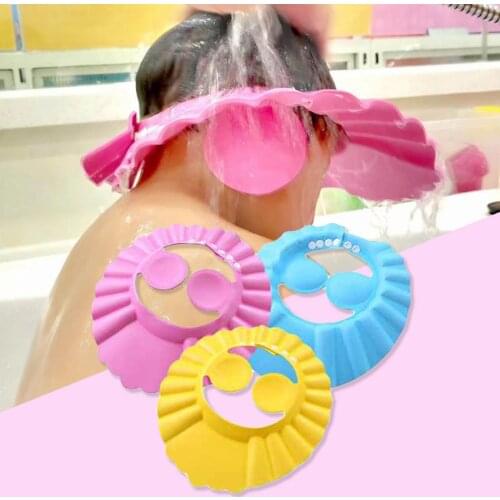 Shampoo Cap Durable Baby Bath Visor Hat Adjustable Baby Shower Protect Infant Eye Water-proof Splashguard Hair Wash Shield
