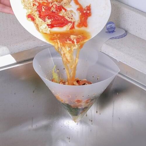 Foldable Kitchen Sink Strainer Suction Cup Sink Filter Food Vegetable Sink Stopper Drain Filter Kitchen Accessories