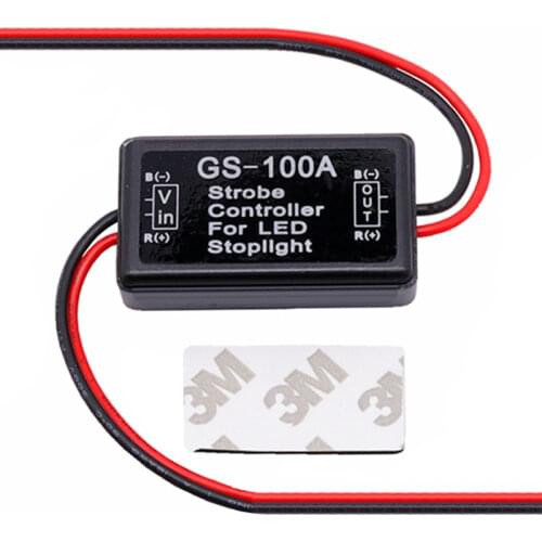 EAFC Universal Flash Strobe Controller GS-100A Flasher Module for Vehicles Car LED Brake Stop Light Lamp Signal Light 12-24V