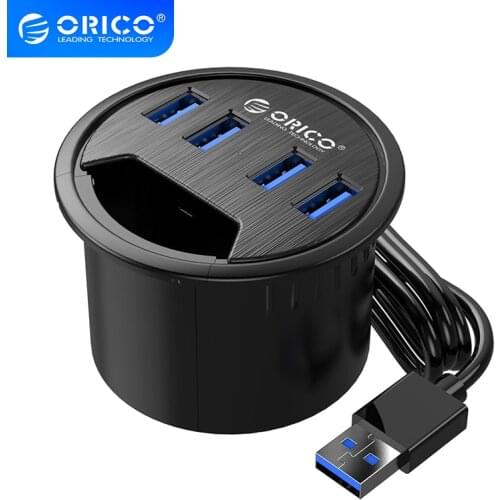ORICO DESK-4U USB 3.0 Multi Hub Splitter High Speed 4 Ports Desk Mount Adapter for Laptop PC Tablet Phone Accessories