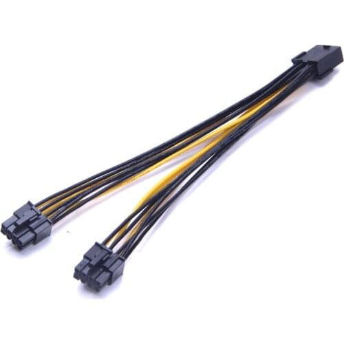 Bitcoin Mining PCI-E 8pin To 2 PCI-E 6+2pin Splitter Cable
