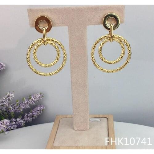 Yuminglai High Quality Earrings Gold Color Jewelries for Women Jewelry Set FHK10741
