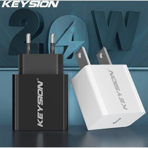KEYSION PD Charger 20W Fast Charger for iPhone 12 11 XR 8 USB Type C Charger for Xiaomi Quick Charge 3.0 Charging Phone Charger