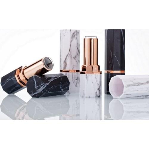 Marbled Luxury Empty Lipstick Tube Lip Balm Tubes DIY Tube Lipgloss Cosmetic Containers Packaging Bottles F1196