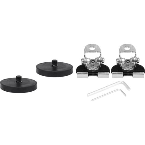 2Pcs Car Work Light Base Trucks Boat LED Light Bar Strong Magnet Base & 2Pcs Hood Mount Led Light Bar Mounting Brackets