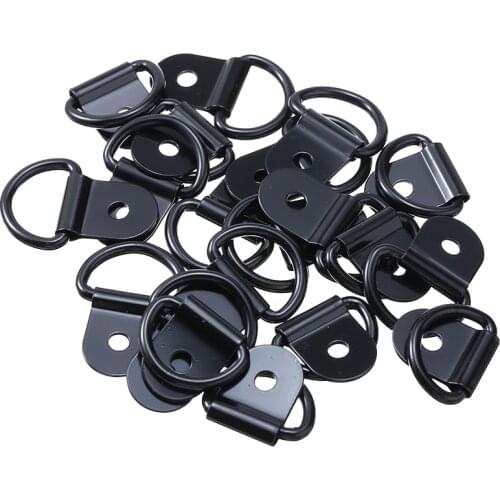 20pcs Stainless Steel Pull Hook Anchor D Shape Cargo Tie Down Ring Retainer Fixings for Trailer Truck Car