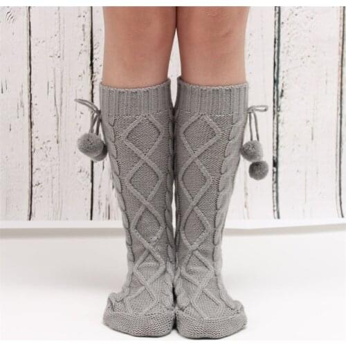 2020 Beautiful ladies Over Knee Socks Knit Foot Cover Warmer Sock 3 Colors In Stock