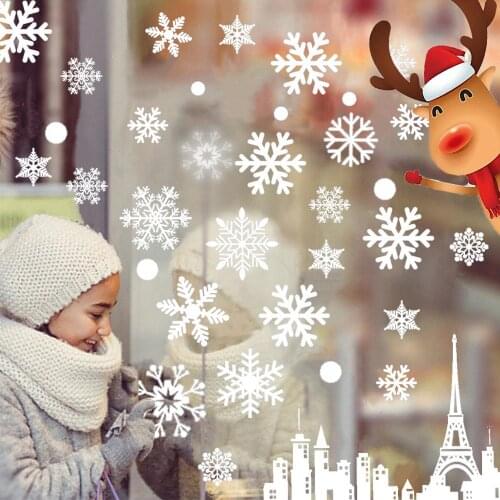 27pcs christmas 2020 Snowflake Sticker home decor christmas decorations christmas decorations for home ornaments