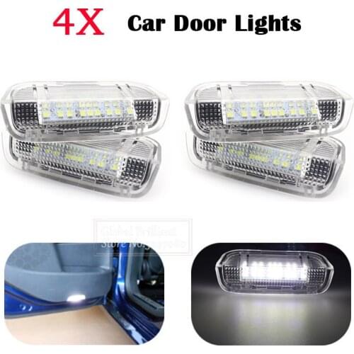 4x Car Door Warning Lights Welcome Projector Lamps For VW Passat B6 B7 CC Golf 6 7 Jetta MK5 MK6 Tiguan Scirocco Superb EOS