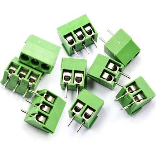 5pcs KF350-3.5-2P KF350-3P terminal 300V 10A screw 2Pin 3Pin 3.5mm straight foot PCB screw terminal connector