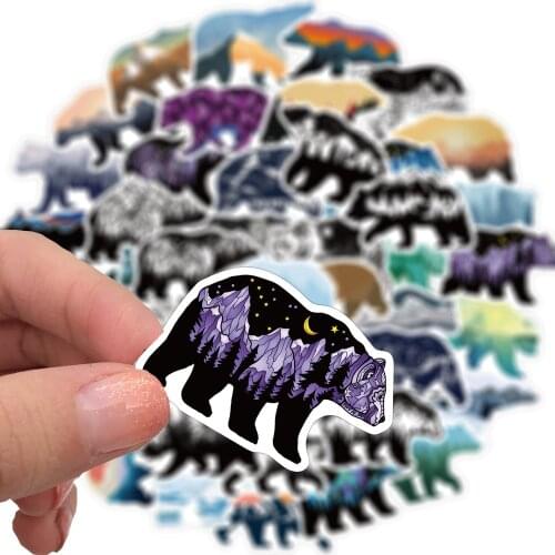 50Pcs Mountain Top Colored grizzly Stickers for Laptop Skateboard Izuku Midoriya Might Boku No Hero Academia Character Decals
