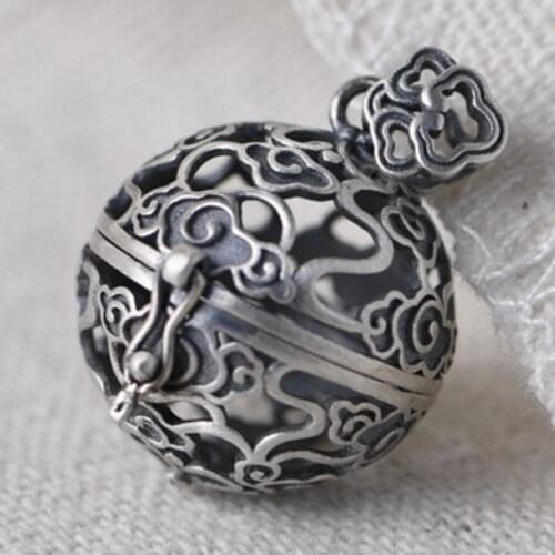 925 Sterling Silver Fine Jewelry Opening Vintage Pendant Gifts For Mens Women Accessories Charms Jewellery Personalized Gift