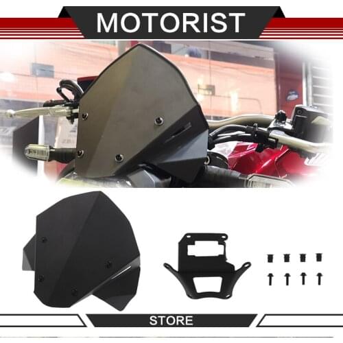 Motorcycle accessories WindScreen Windshield Drag Wind small windshield aluminum fittings visor for HONDA CB650R 2019 CB 650R